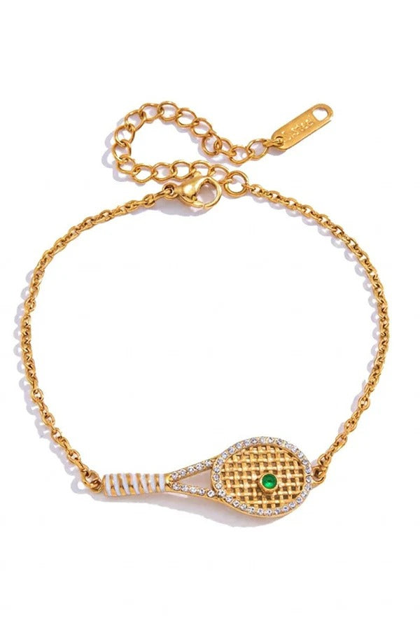 Stylish Stainless Steel and Zircon Bracelet