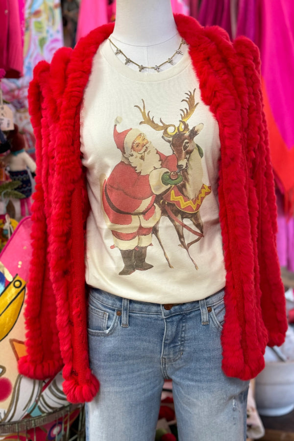 Santa Reindeer Tee