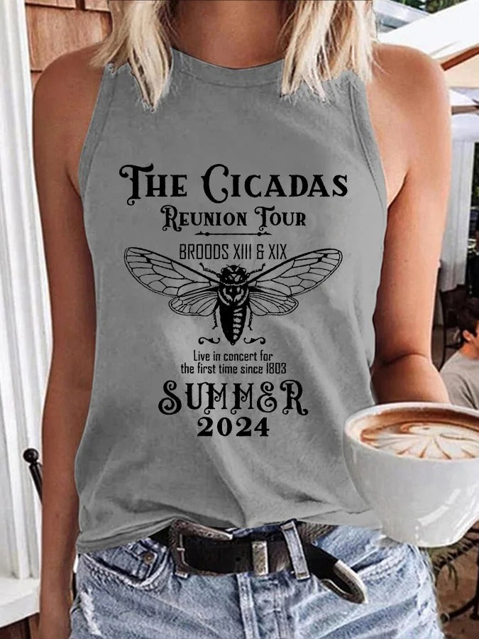 Women's The Cicadas U.S. Reunion Tour Summer2024 Printed Vest