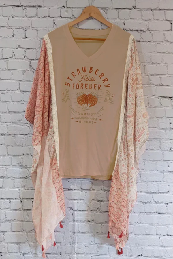 strawberry fields rock V-neck Mix & Match Tee