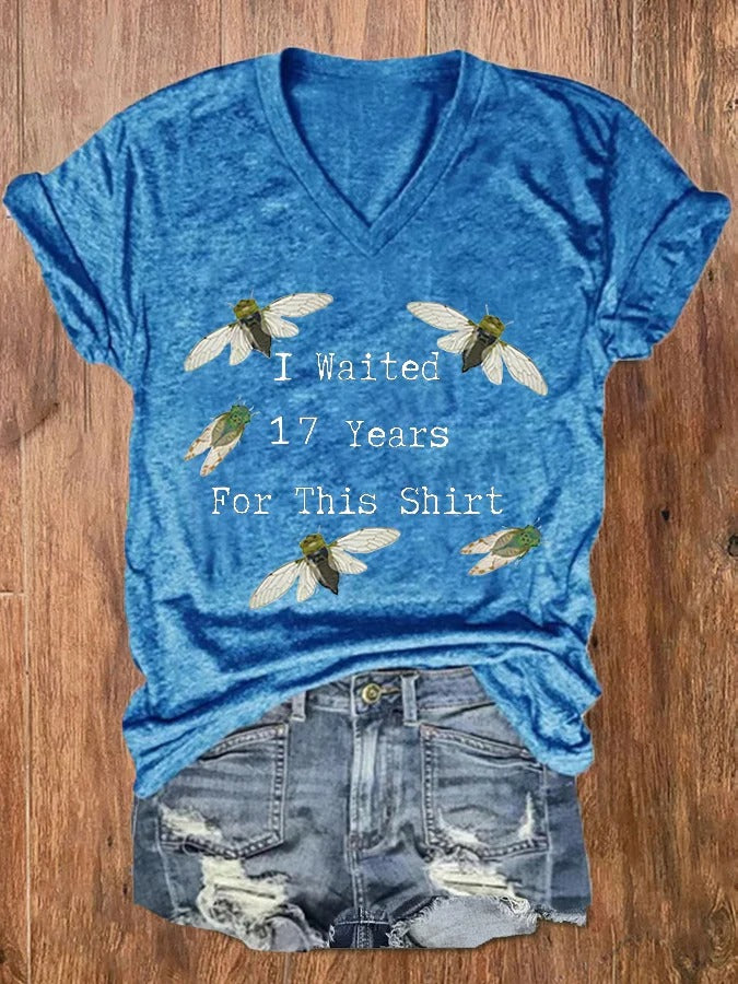Women's Funny Cicada The Great Cicada Comeback Tour 2024 V-Neck Tee