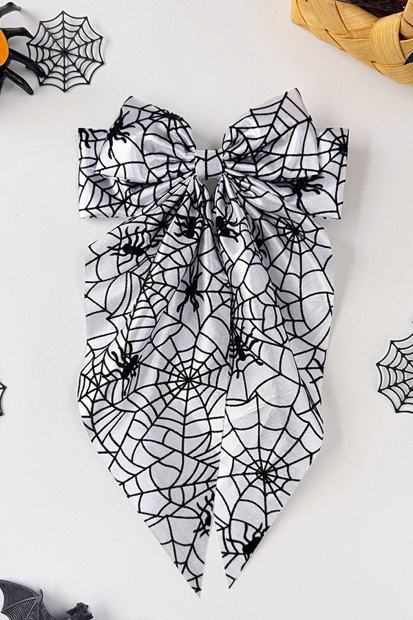 Halloween Spiderweb Bow Hair Clip