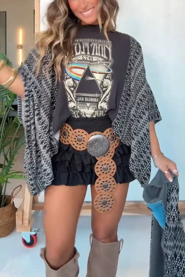 Pink Floyd Woven Kimono Top
