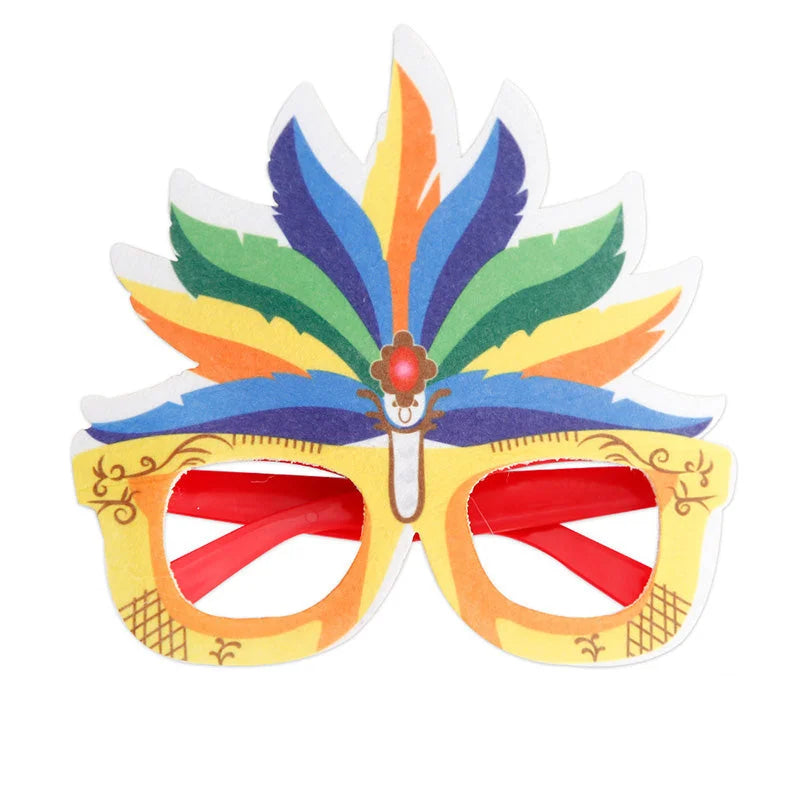 Mardi Gras Party Colorful Glasses Frames