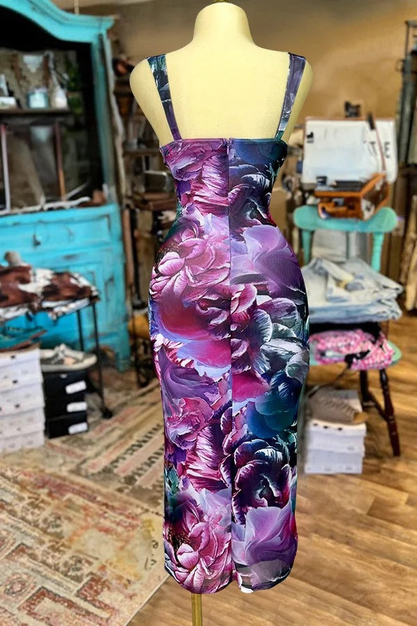 Robe nuisette à imprimé rétro