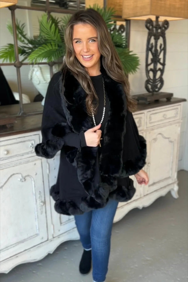 Cardigan sans manches en fourrure, châle, cape formelle, veste