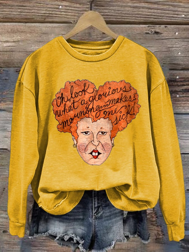 Halloween Women's Printed Long Sleeve Sweatshirt