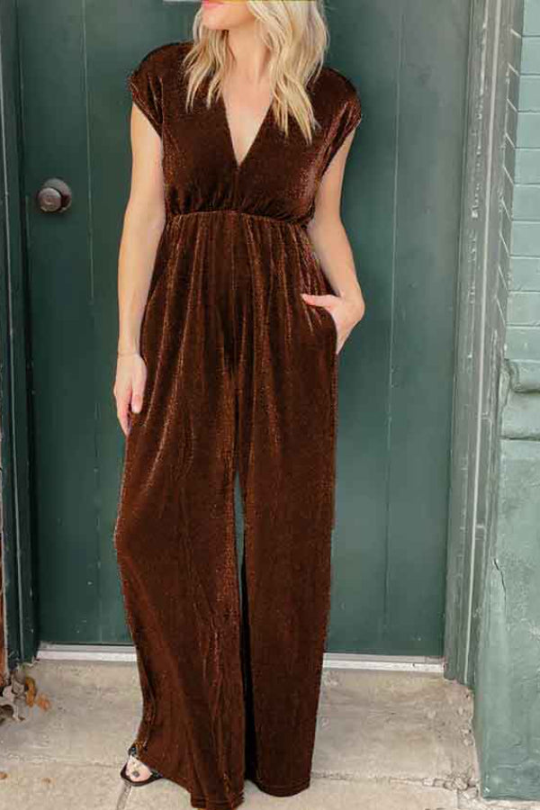SAMT-JUMPSUIT FÜR DAMEN