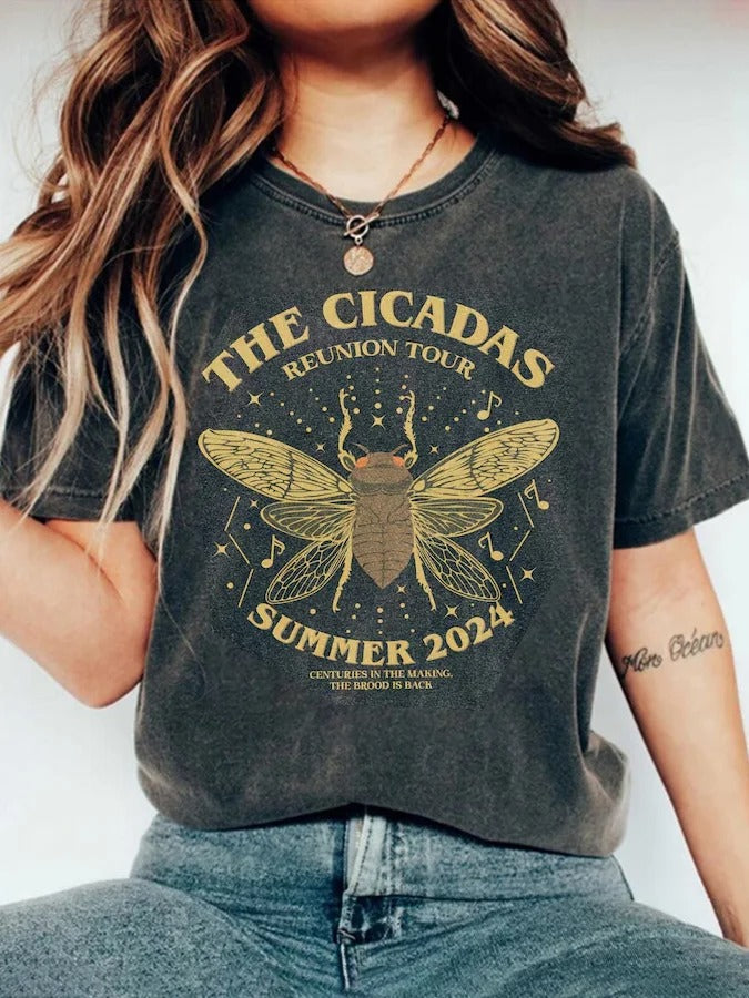 Women's The Cicadas Reunion Tour Printed Casual T-Shirt