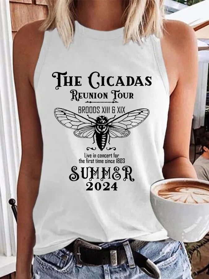 Women's The Cicadas U.S. Reunion Tour Summer2024 Printed Vest
