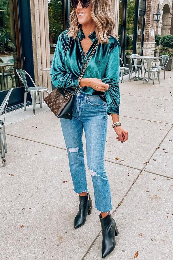 Vegas Babe - Haut en velours luxueux