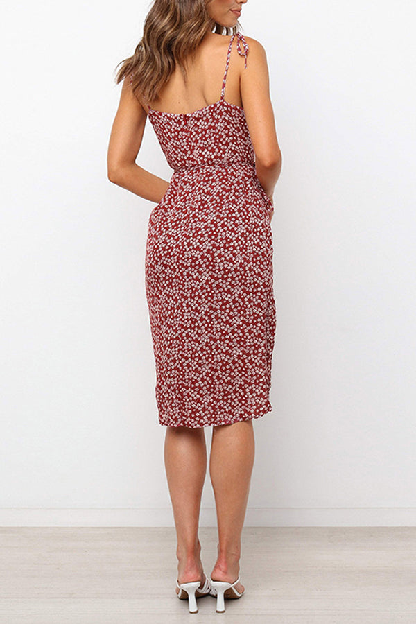 Robe nuisette sexy à fleurs style bohème