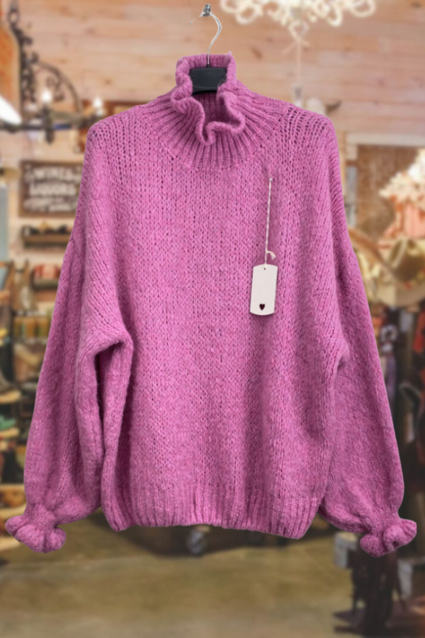 crew neck knitted sweater