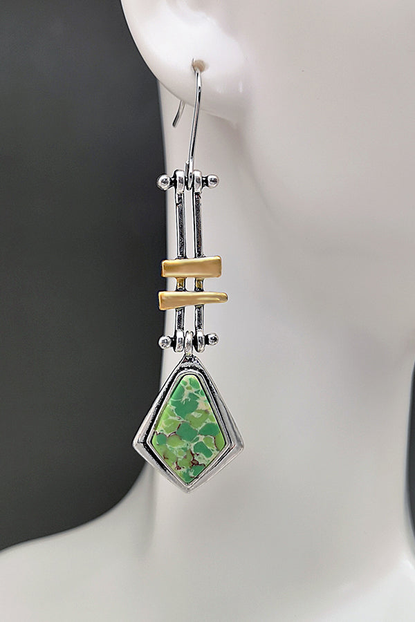 Trendy Turquoise Drop Earrings