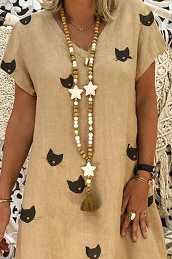 Chaîne de pull à pompons en perles de bois faite à la main - Étoiles marron