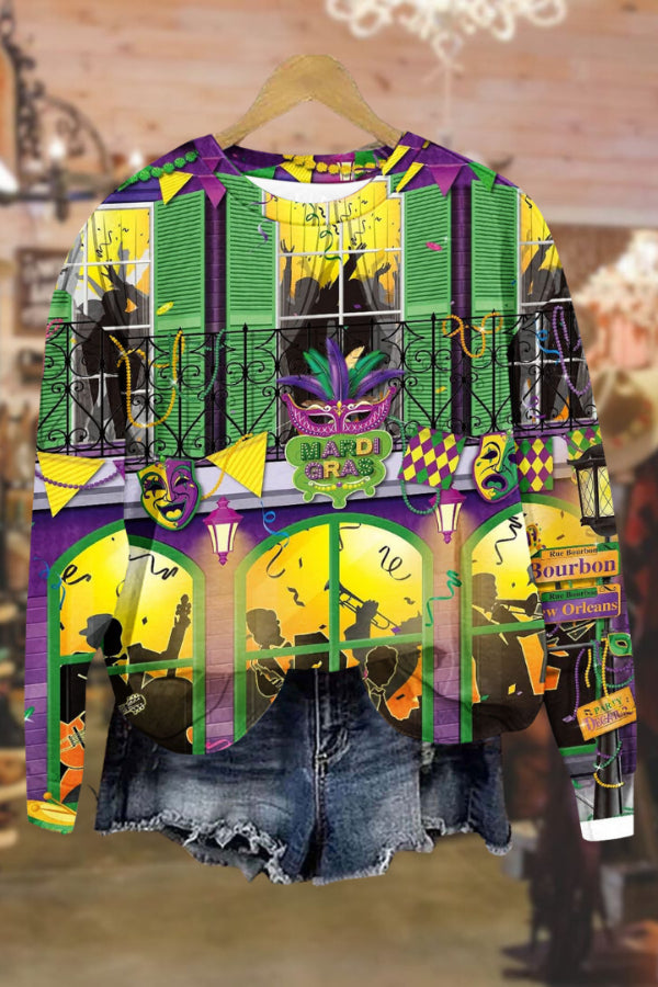 Carnival round neck fashionable long sleeve sweatshirt