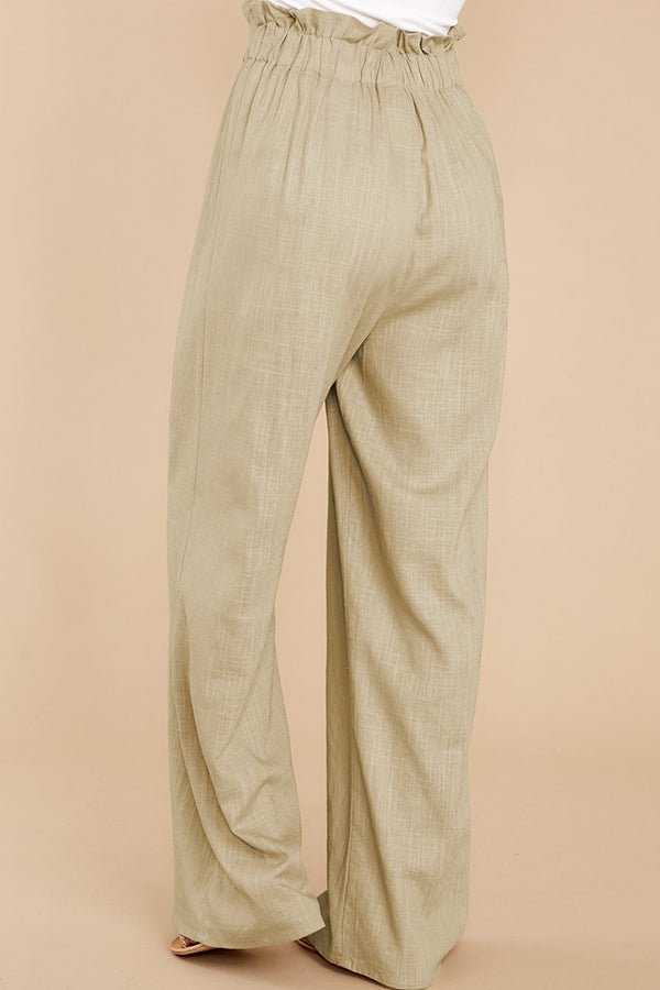 Women's Loose Cotton Linen Casual Trousers