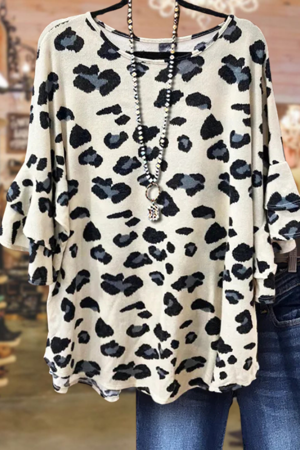 SOFT LEOPARD PRINT TEE