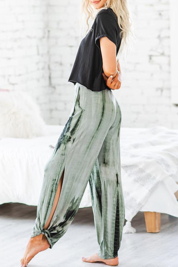 Baggy Haremshose mit Batikmuster