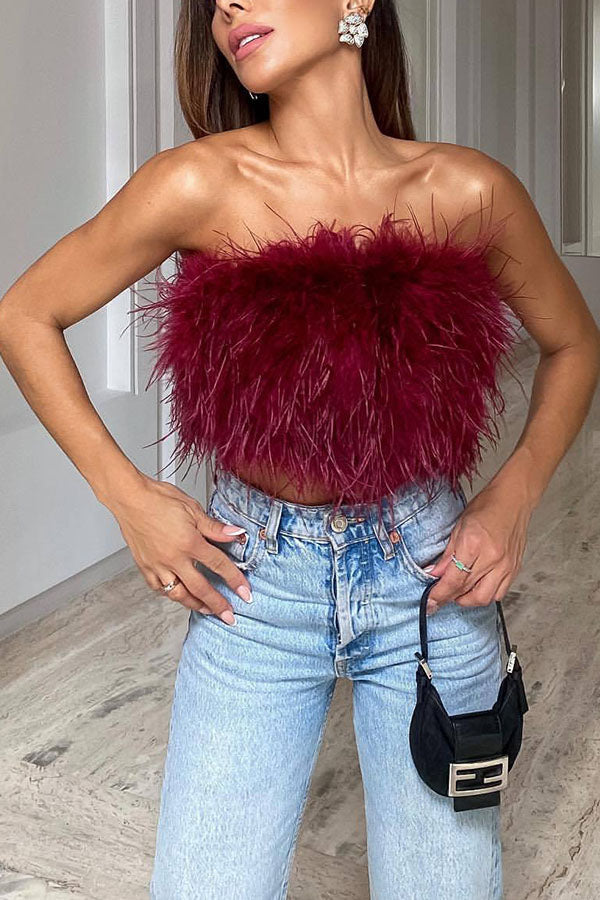 HAUT À PLUMES MORGAN