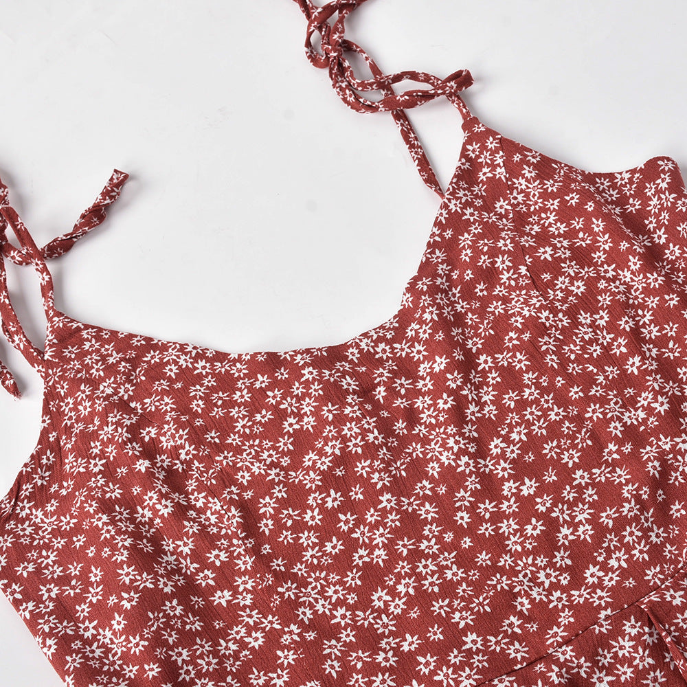 Robe nuisette sexy à fleurs style bohème