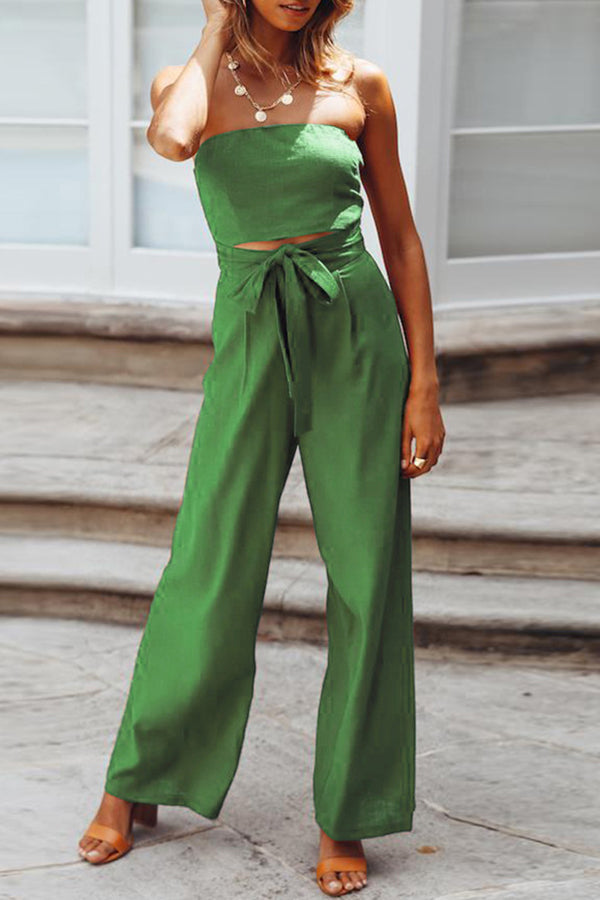 Sommermode Sexy Tube Top Trägerloser Casual Jumpsuit