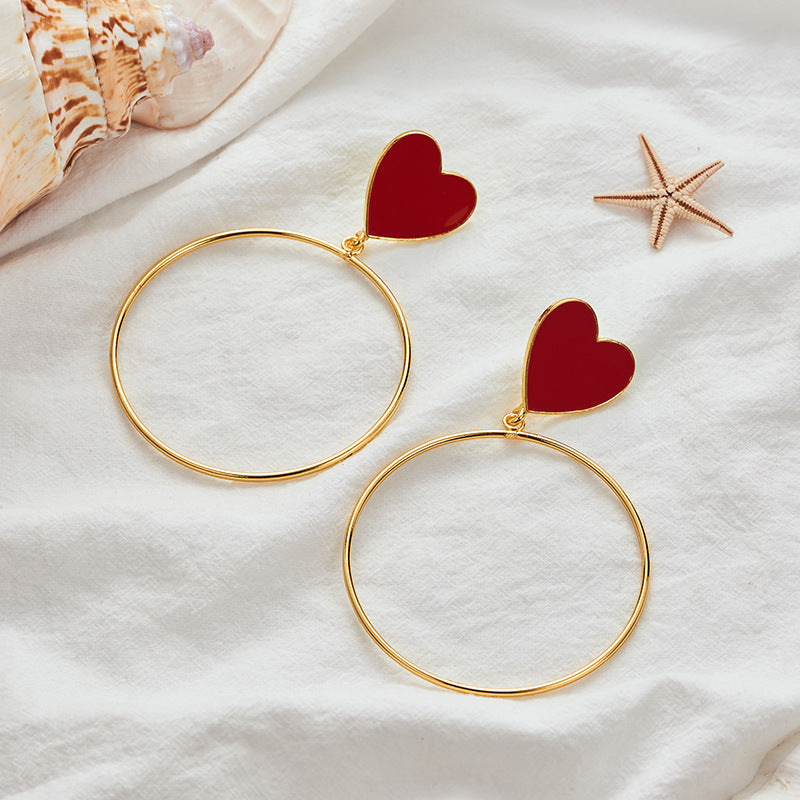 Große runde Love-Ohrringe