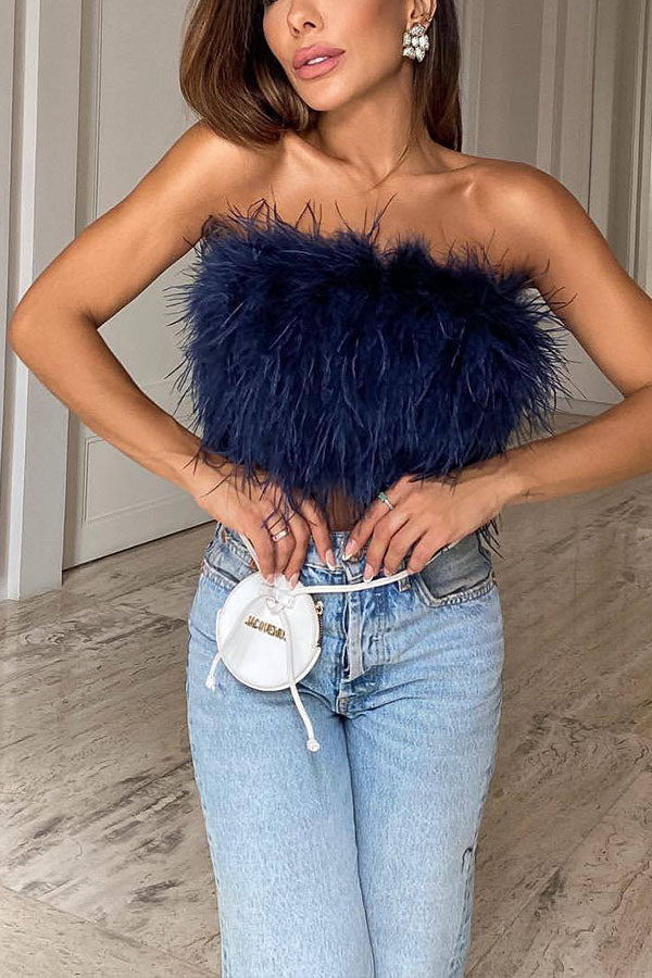 HAUT À PLUMES MORGAN