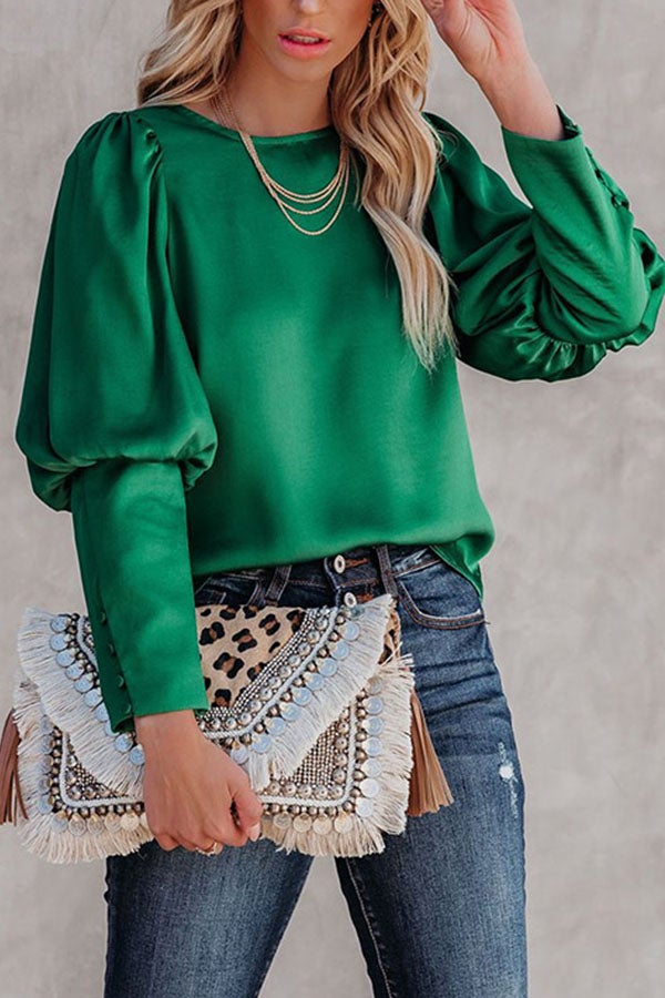 Chemisier en satin à imprimé fête au top