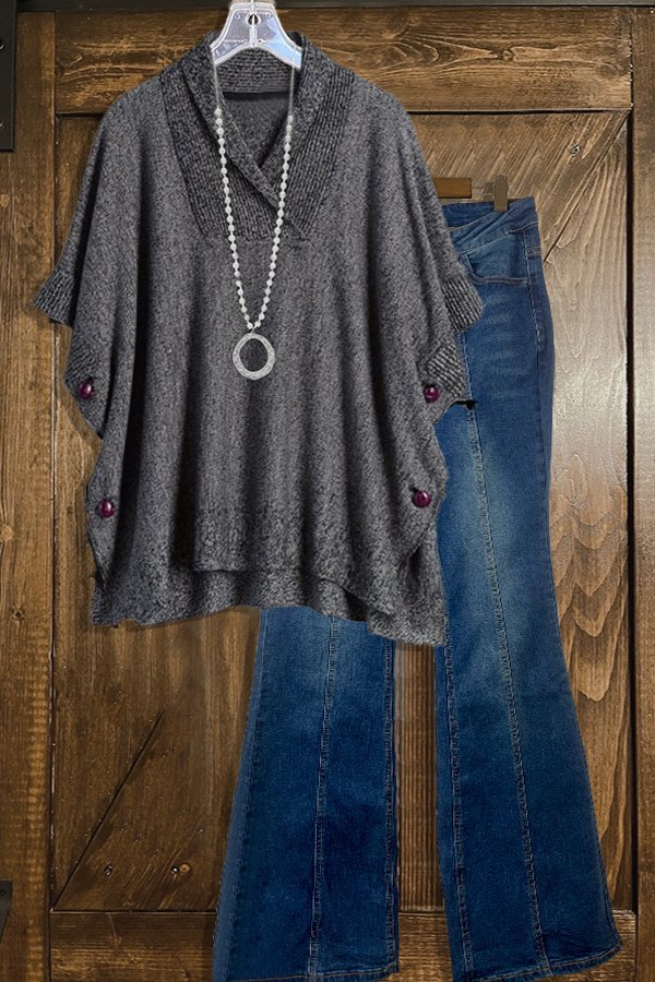 Pull ample à manches chauve-souris