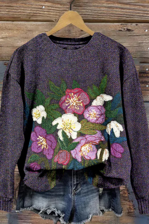 Pull en tricot confortable à col rond