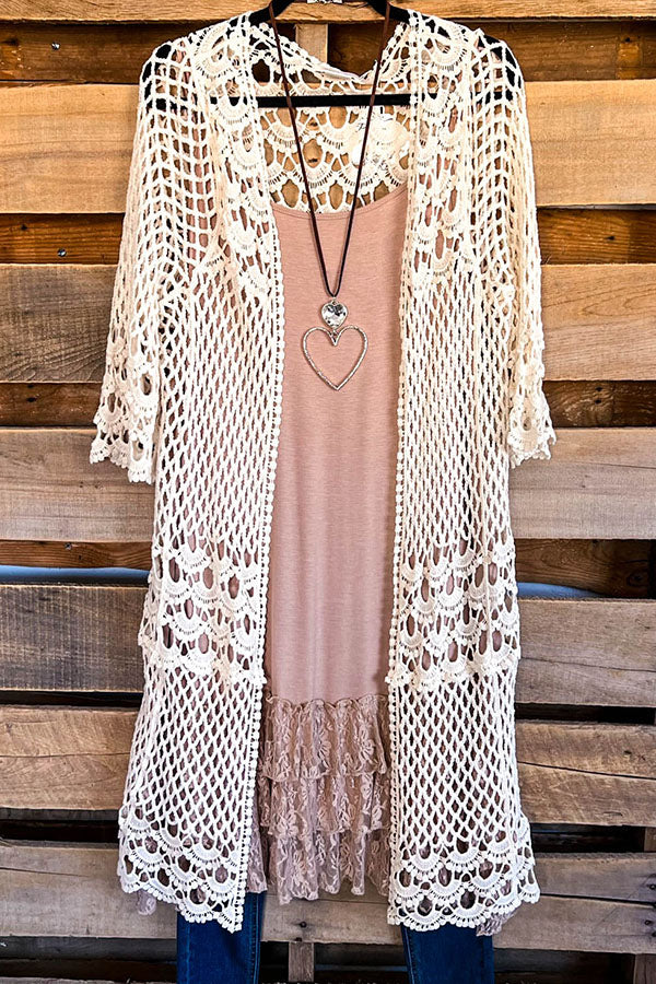 Magnifique cardigan à motifs tissé en 100% coton