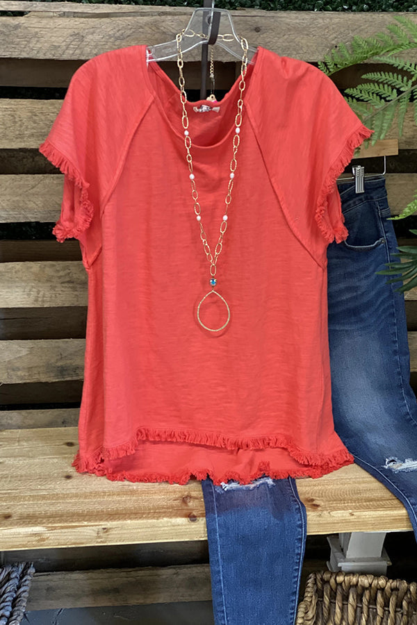 Lässiges Rundhals-T-Shirt