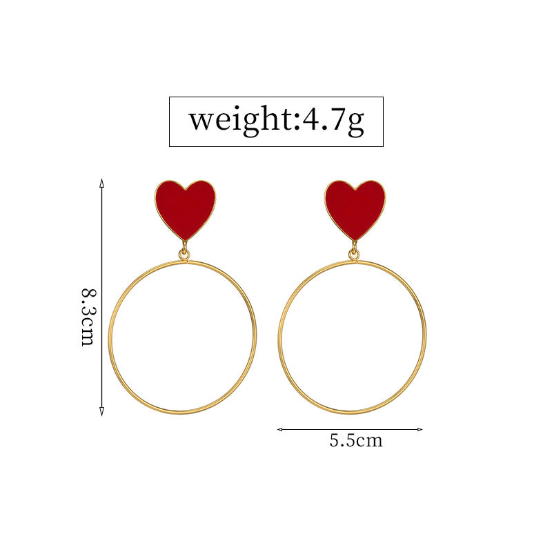 Große runde Love-Ohrringe