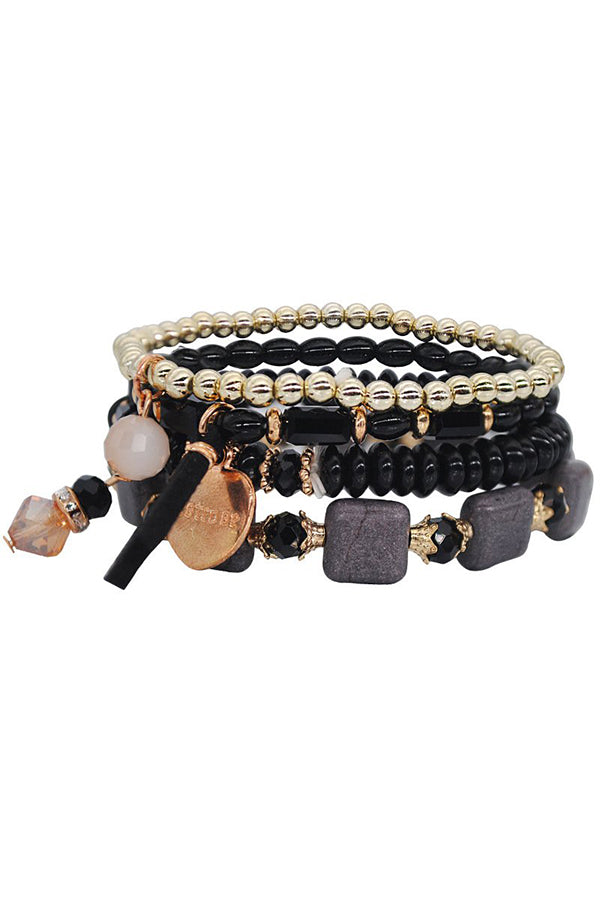 Beaded Crystal Multilayer Bracelet