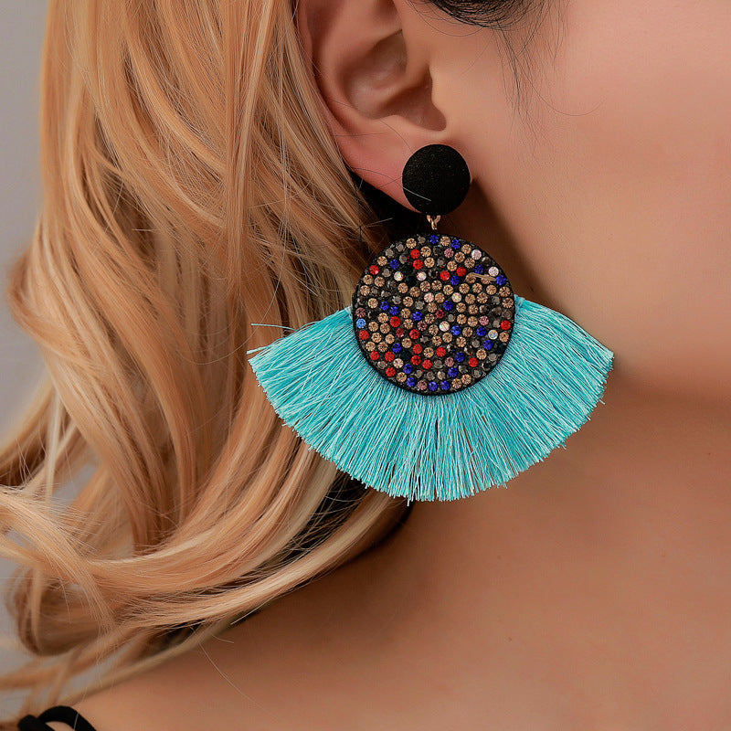 Colorful Zircon Shiny Earrings