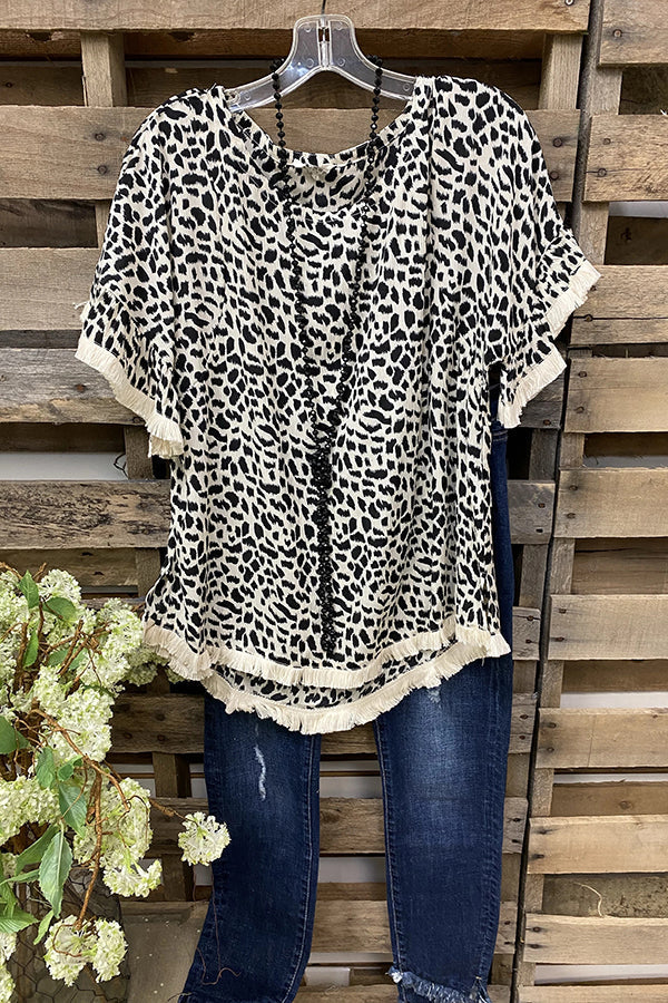 Leopard Print Square T-Shirt main image 1