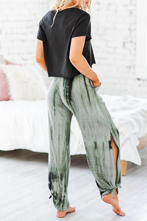 Baggy Haremshose mit Batikmuster