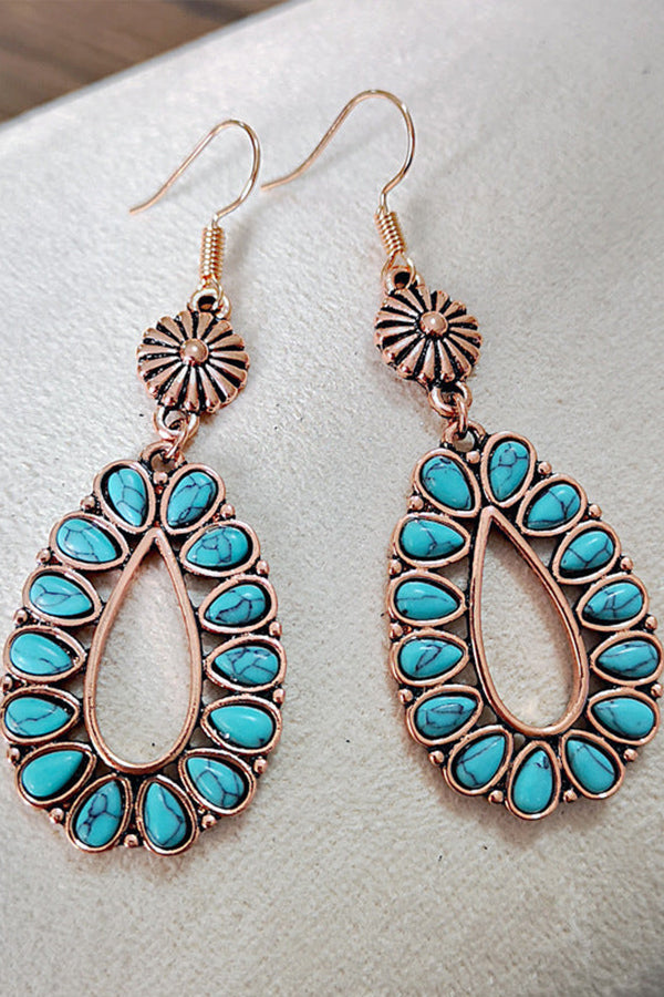 Vintage Copper and Turquoise Earrings