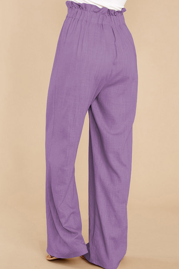 Women's Loose Cotton Linen Casual Trousers