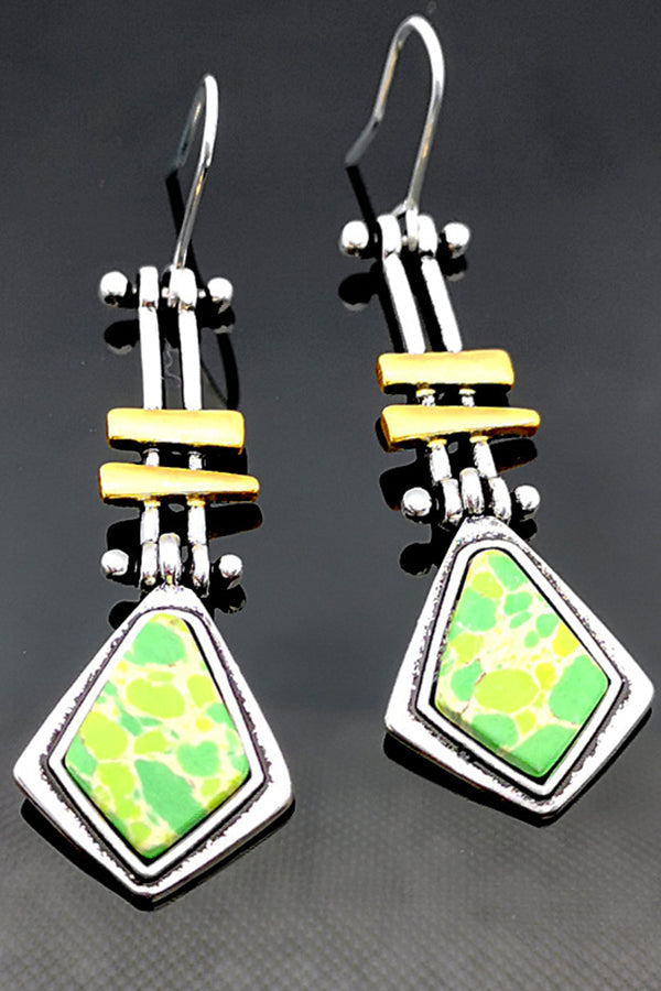 Trendy Turquoise Drop Earrings
