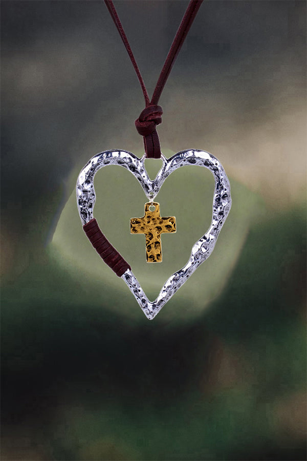 cross heart pendant