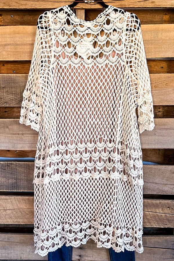 Magnifique cardigan à motifs tissé en 100% coton