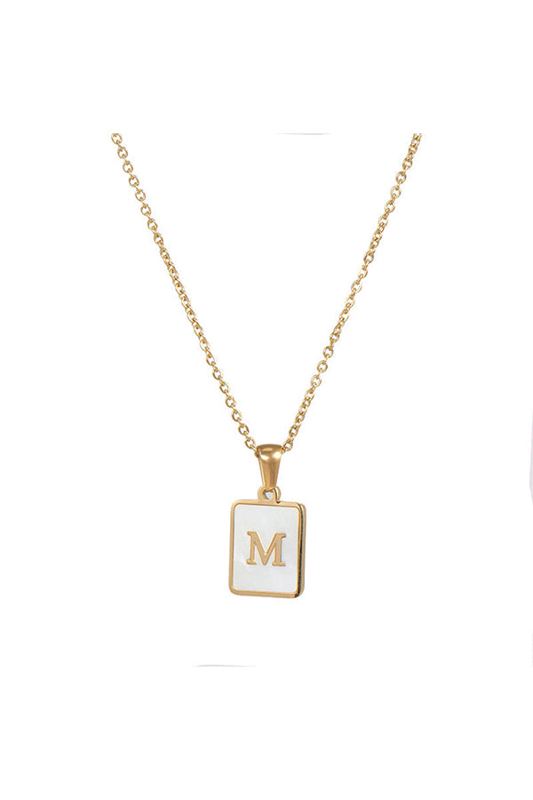 Classic Shell Letter Necklace