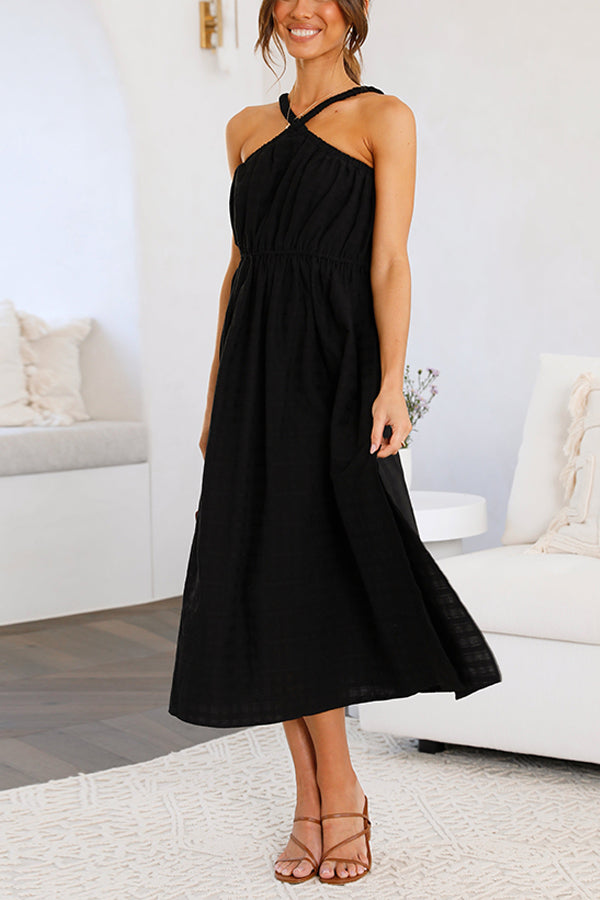 Fashion Waist and Backless Dress