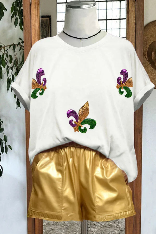 Mardi Gras Sequin Top