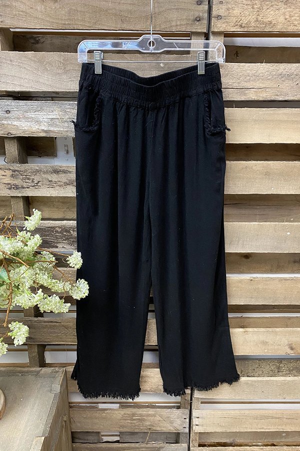 Loose Solid Color Wide-leg Pants