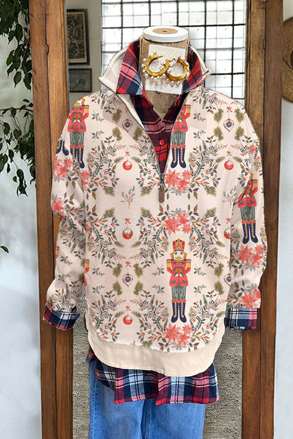 Sweat-shirt décontracté à imprimé Casse-Noisette