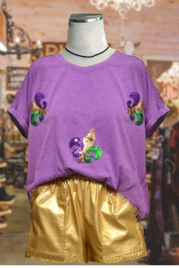 Mardi Gras Sequin Top