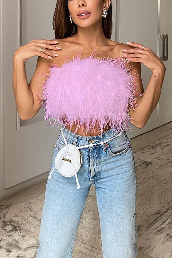 HAUT À PLUMES MORGAN